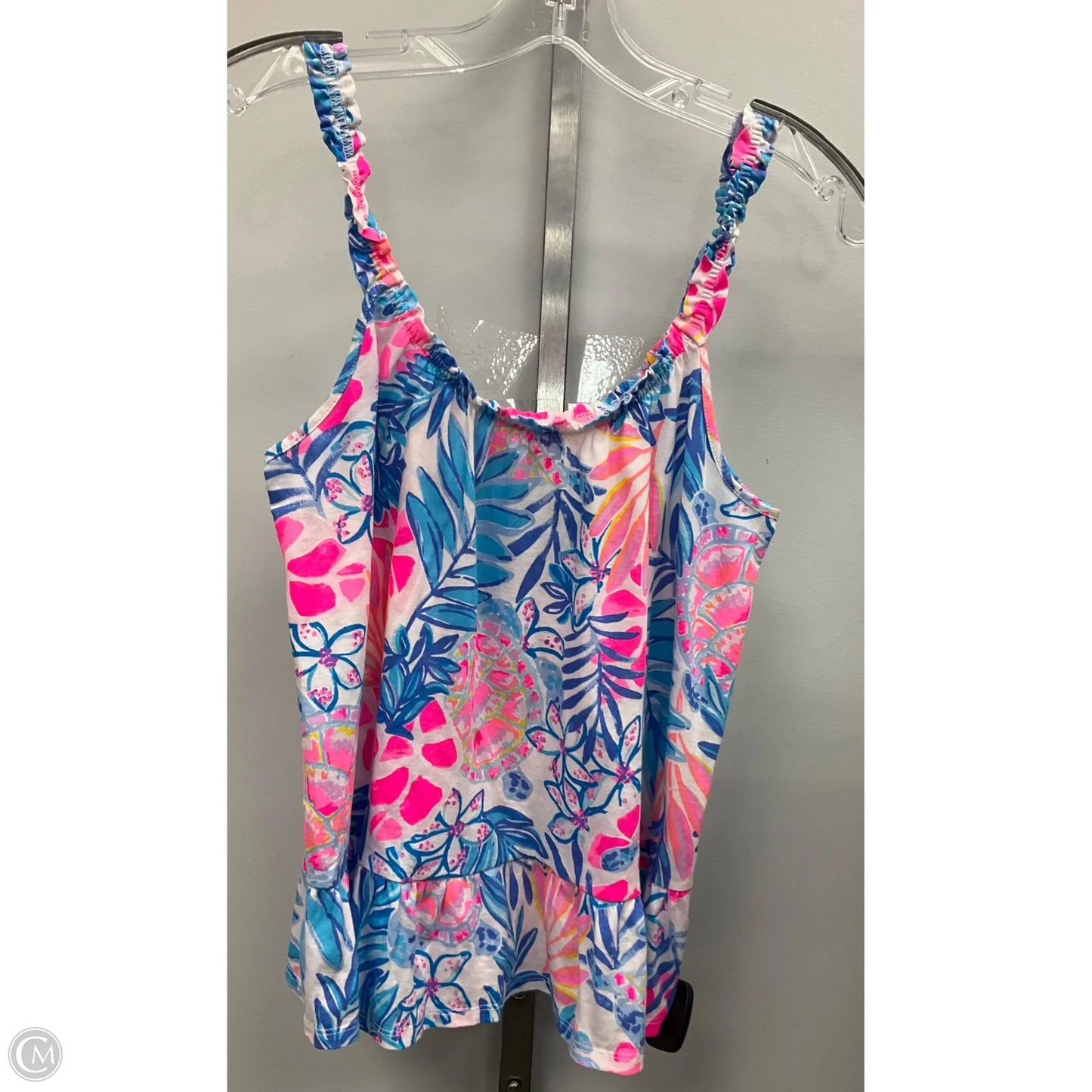 Top Sleeveless Designer By Lilly Pulitzer In Blue & Pink, Size: Xs
