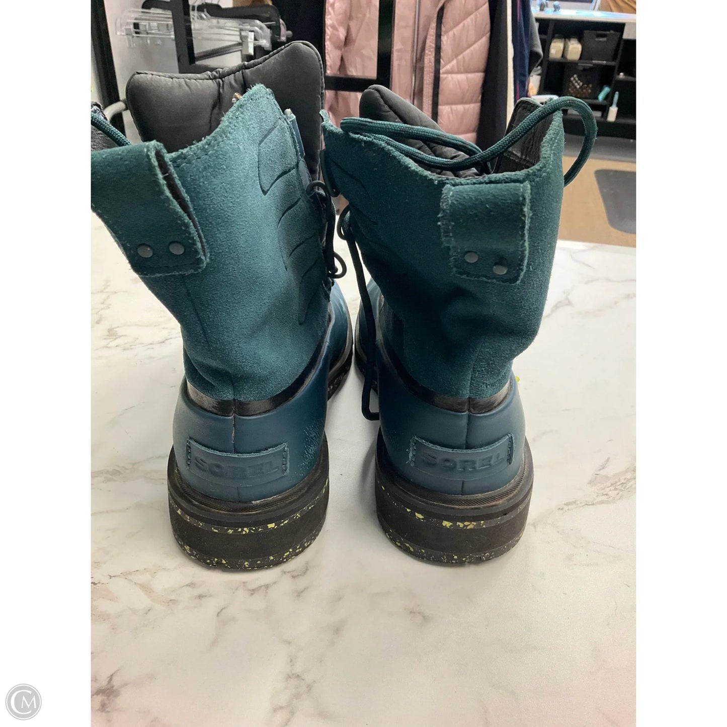Boots Snow By Sorel In Teal, Size: 8.5
