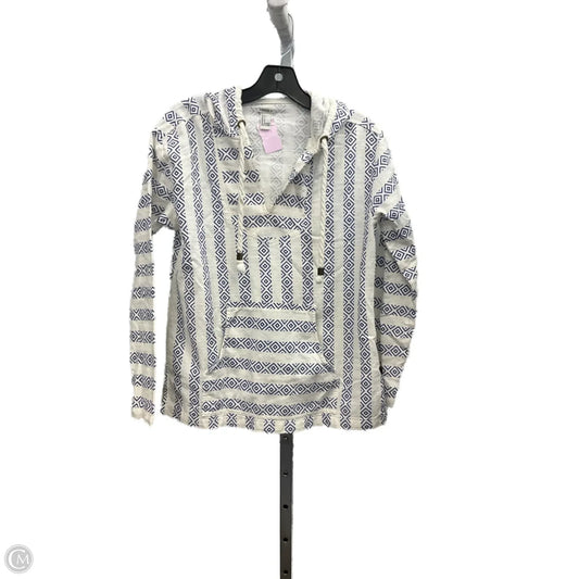 Sweatshirt Hoodie By Forever 21 In Blue & White, Size: S