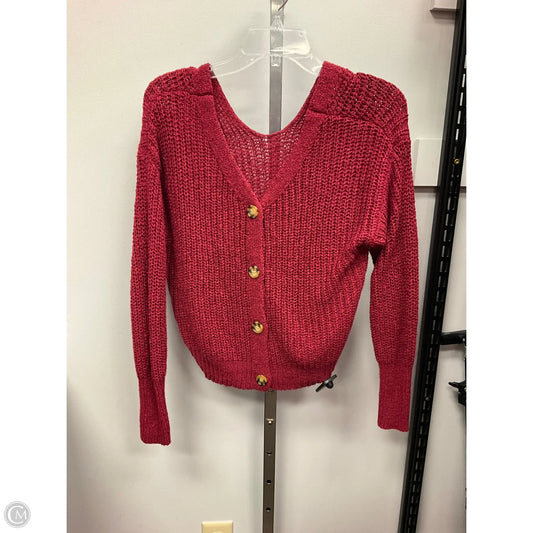 Sweater Cardigan By Mi Ami In Red, Size: L