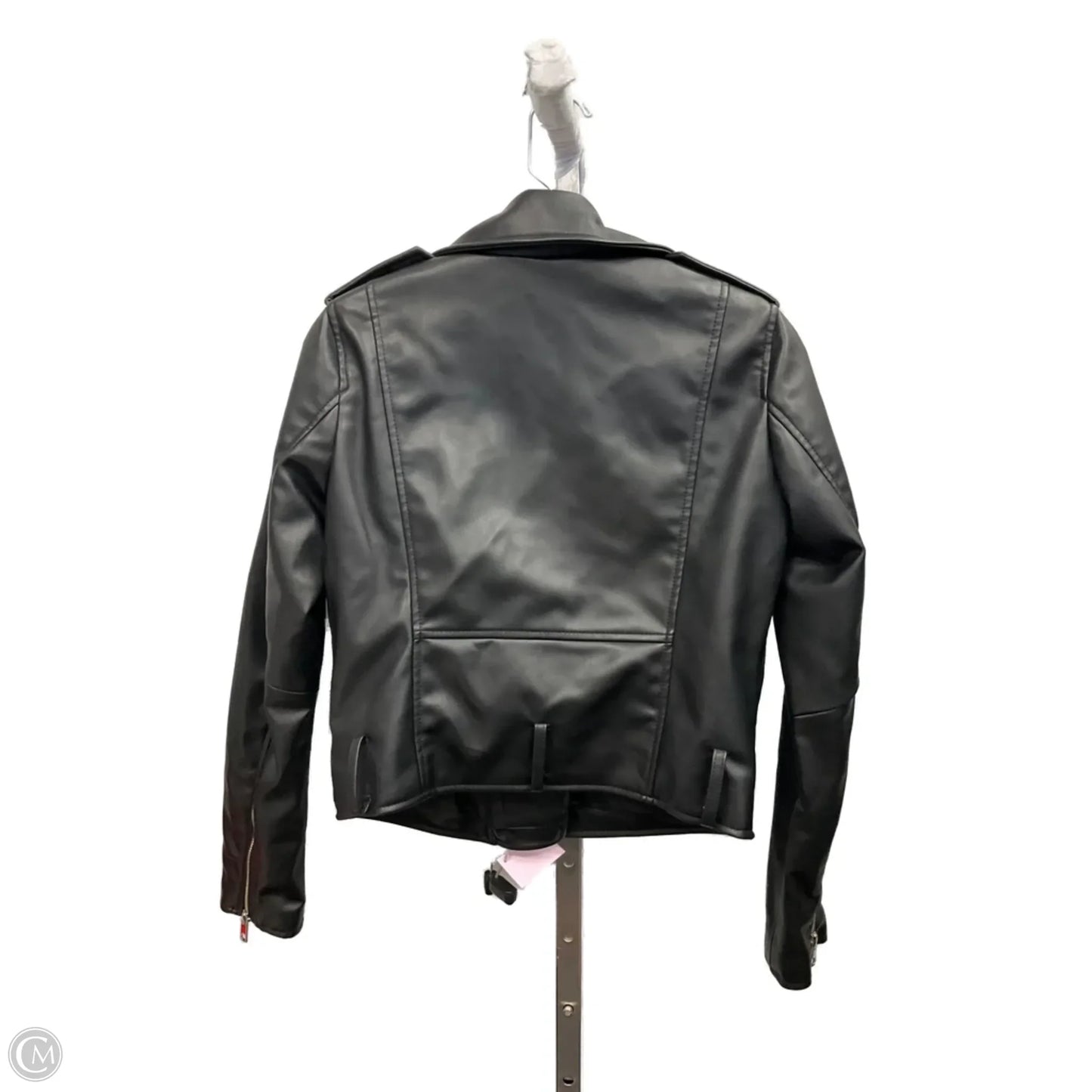 Jacket Leather By Zara In Black, Size: Xs