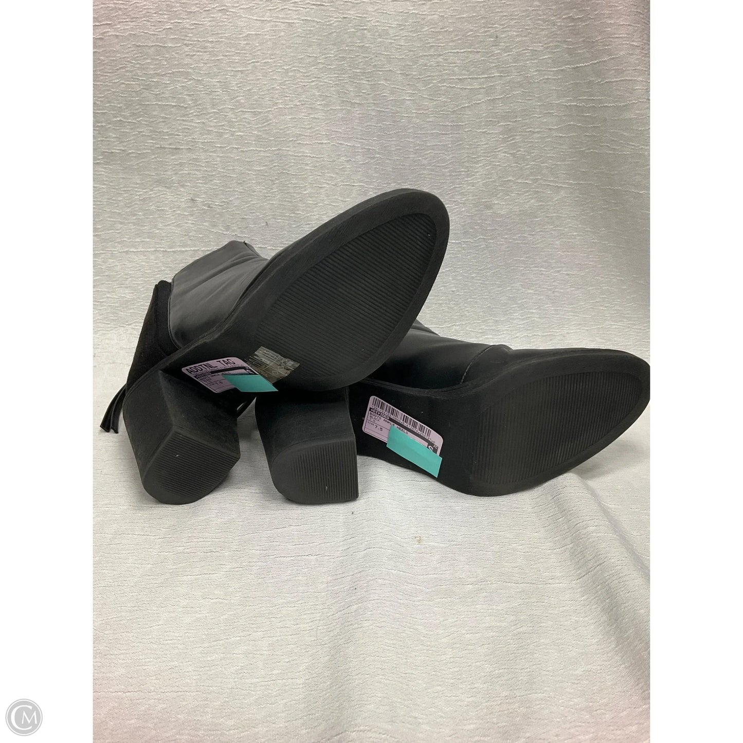Boots Ankle Heels By Divided In Black, Size: 7.5