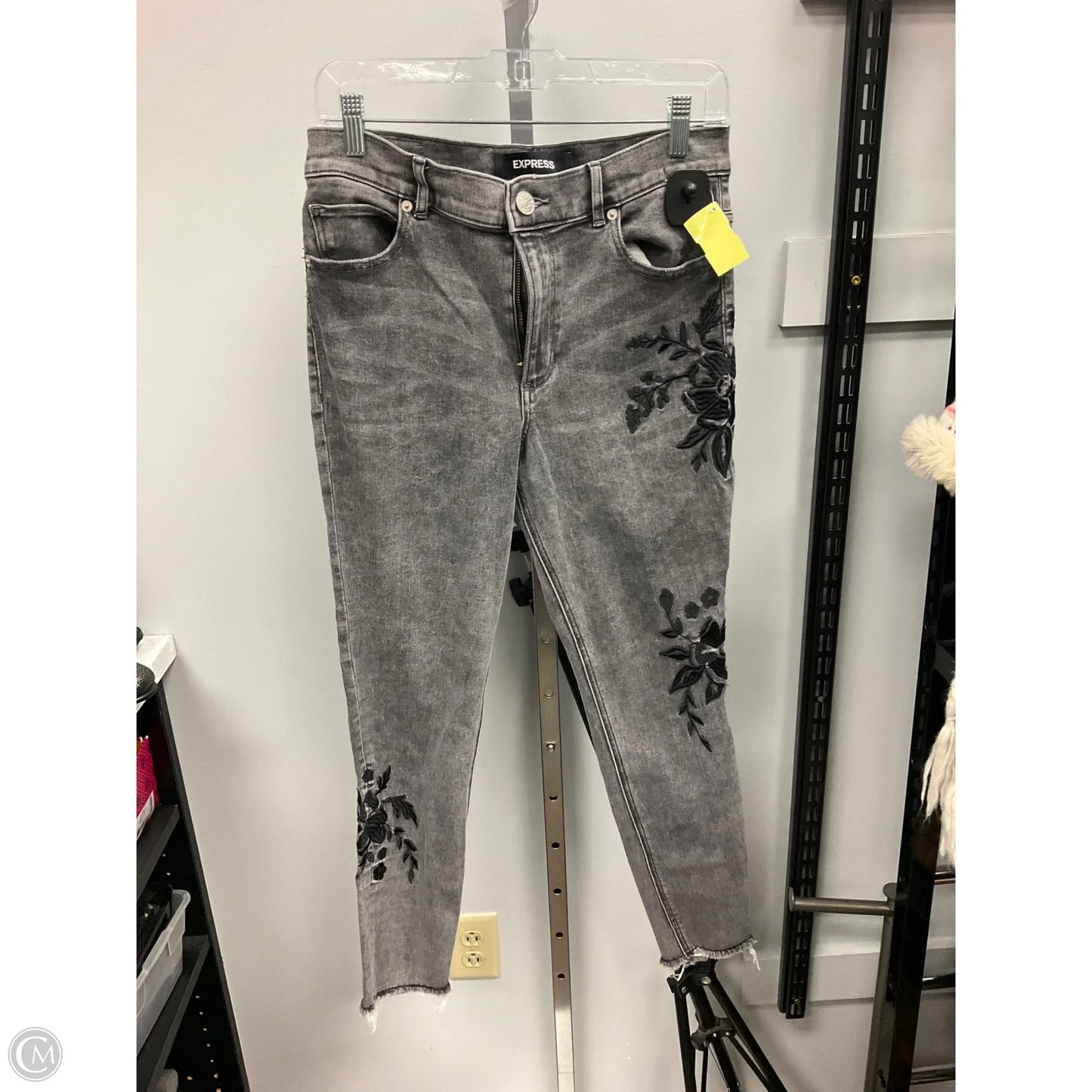 Jeans Skinny By Express In Grey, Size: 8
