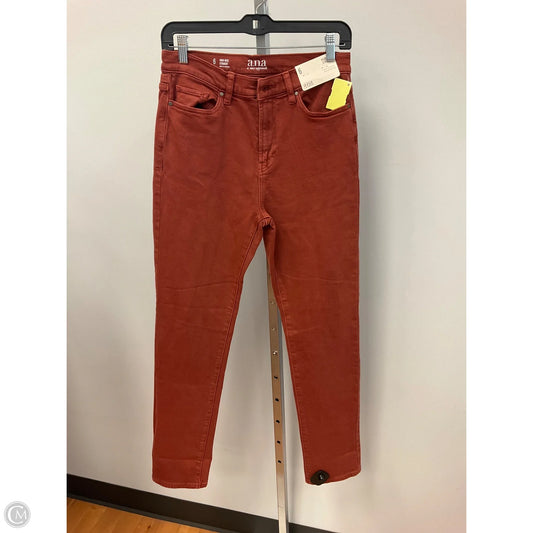 Jeans Straight By Ana In Orange, Size: 6