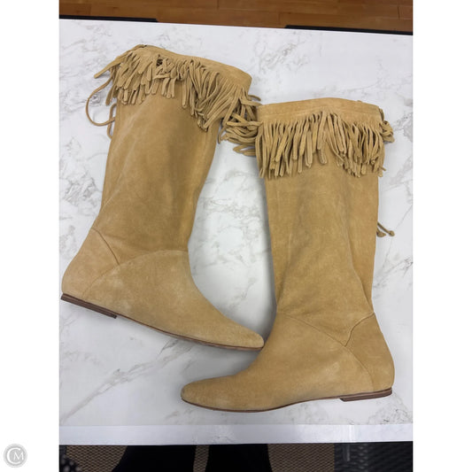 Boots Knee Flats By Clothes Mentor In Yellow, Size: 9.5