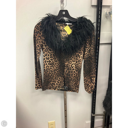 Cardigan By Clothes Mentor In Animal Print, Size: S