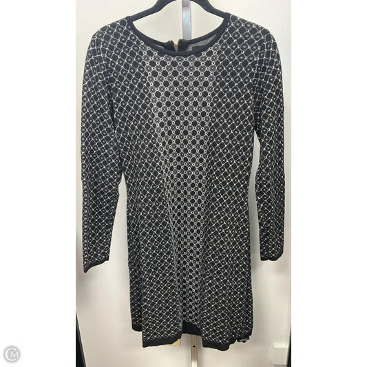 Dress Sweater By Cynthia Rowley In Black & Grey, Size: L