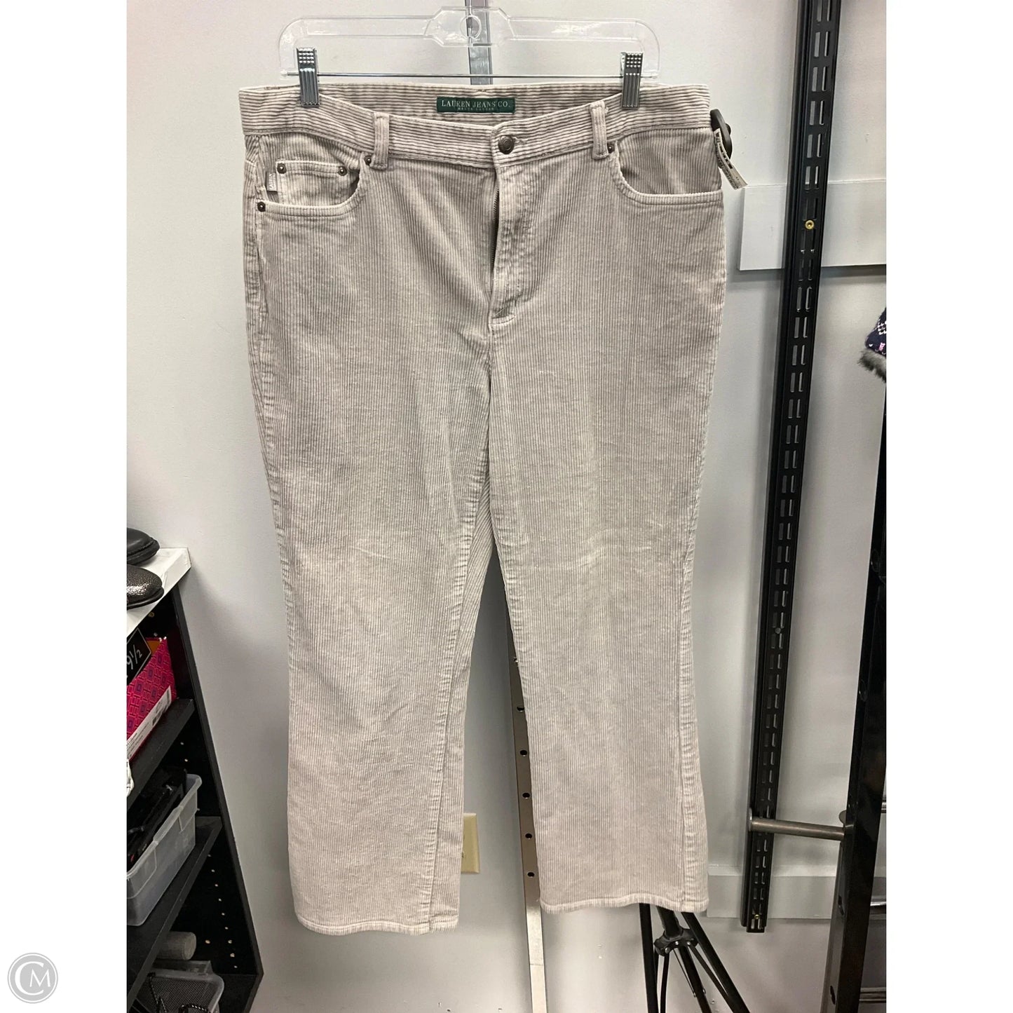 Pants Corduroy By Lauren By Ralph Lauren In Grey, Size: 14