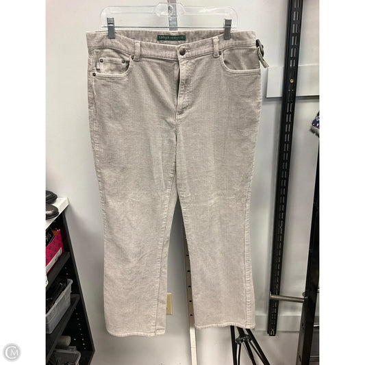 Pants Corduroy By Lauren By Ralph Lauren In Grey, Size: 14