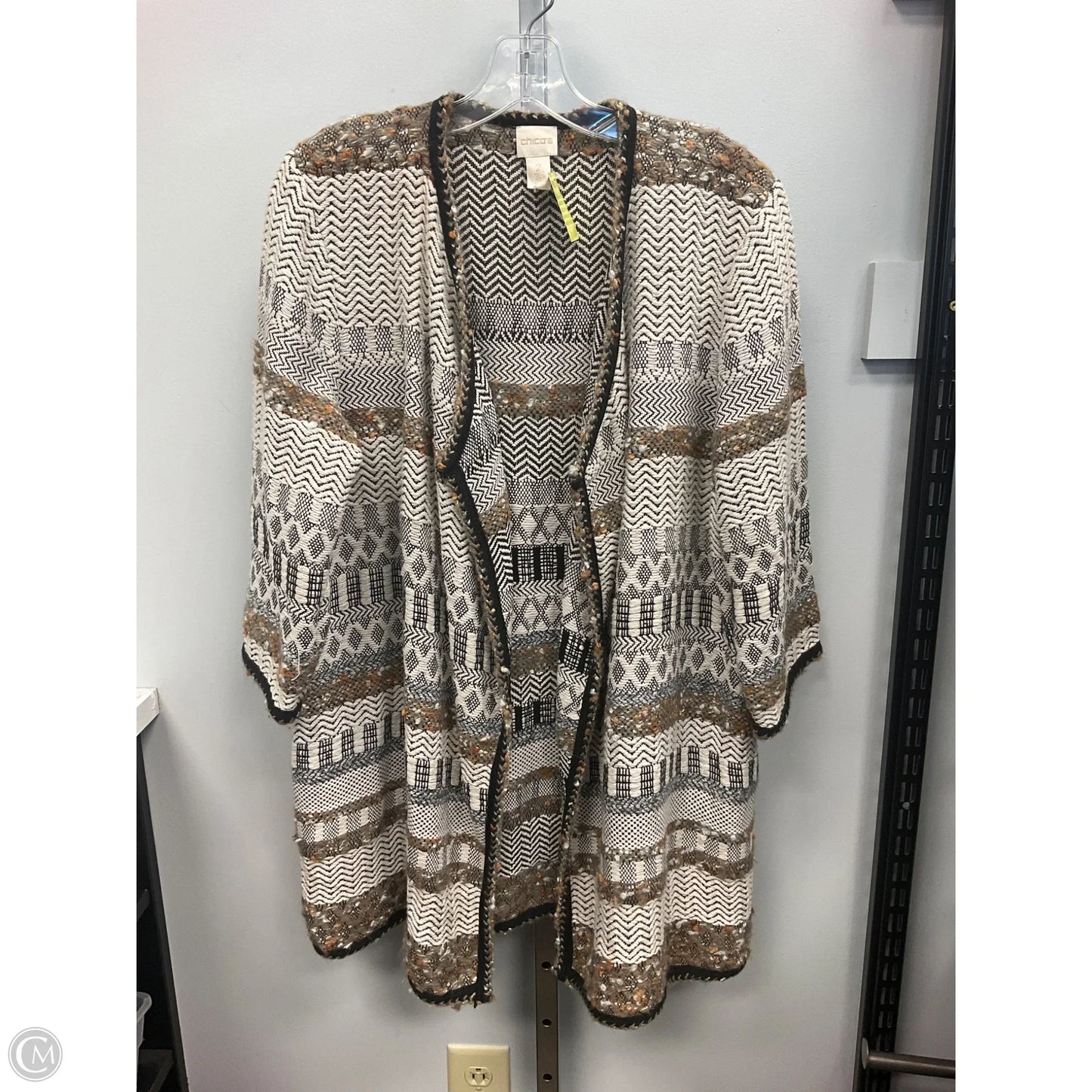 Sweater Cardigan By Chicos In Cream, Size: L