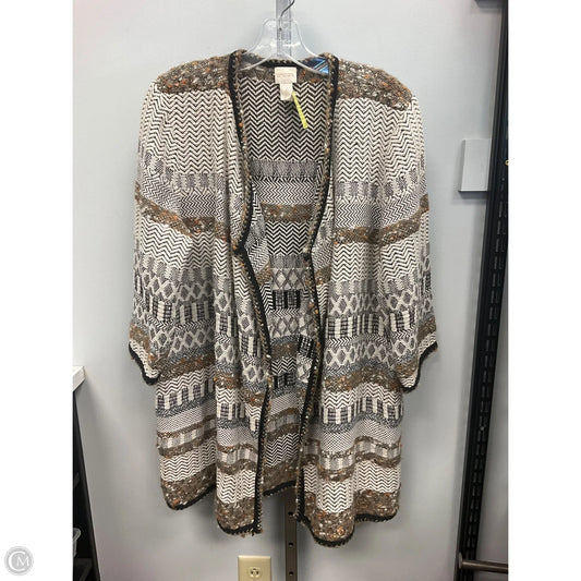 Sweater Cardigan By Chicos In Cream, Size: L