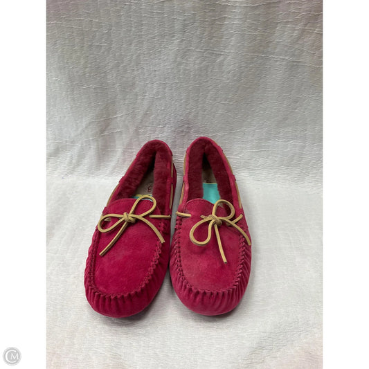 Slippers Designer By Ugg In Red, Size: 9
