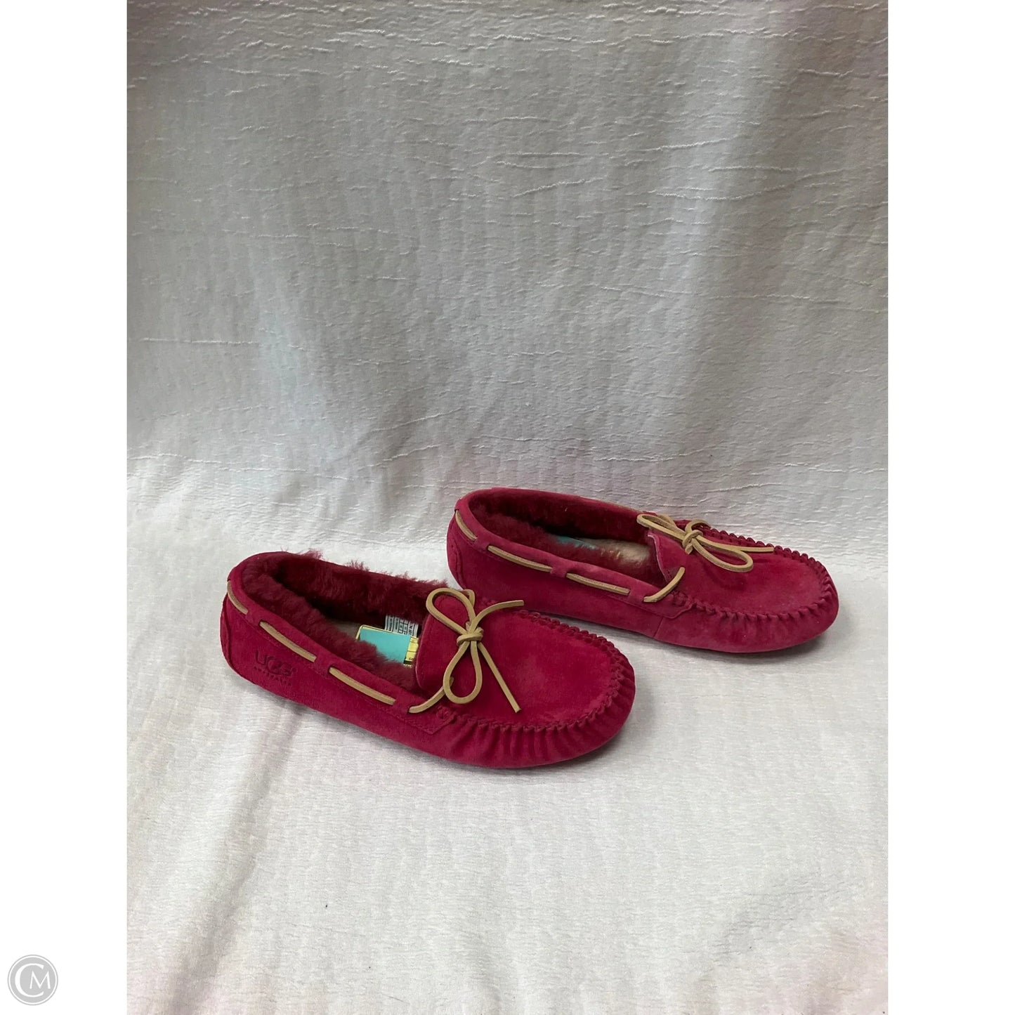 Slippers Designer By Ugg In Red, Size: 9