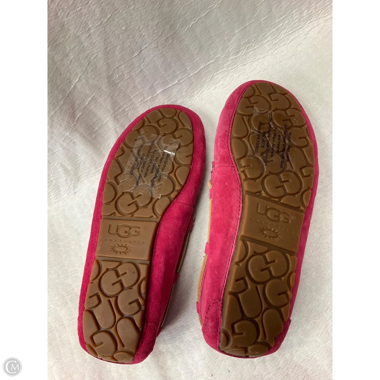 Slippers Designer By Ugg In Red, Size: 9