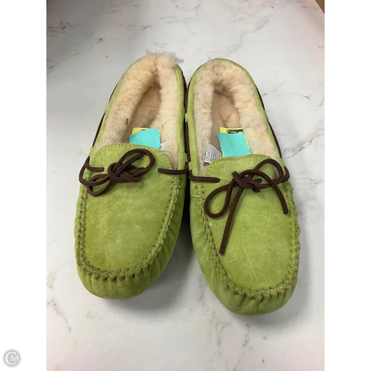 Slippers Designer By Ugg In Green, Size: 9