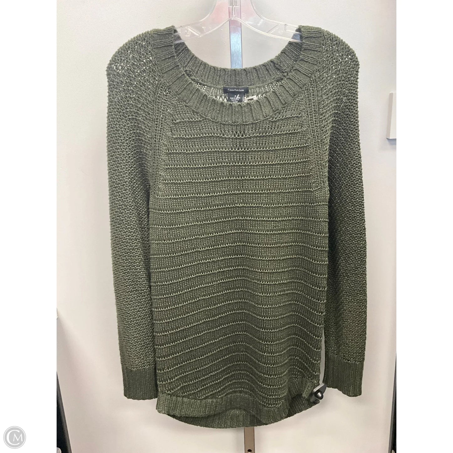 Sweater By Calvin Klein In Green, Size: M