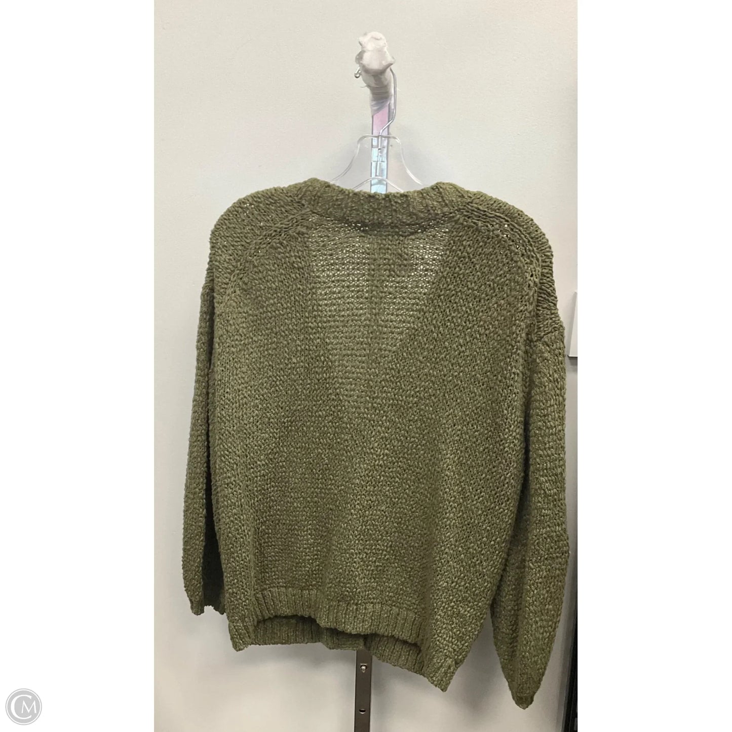 Sweater Cardigan By Loft In Green, Size: M