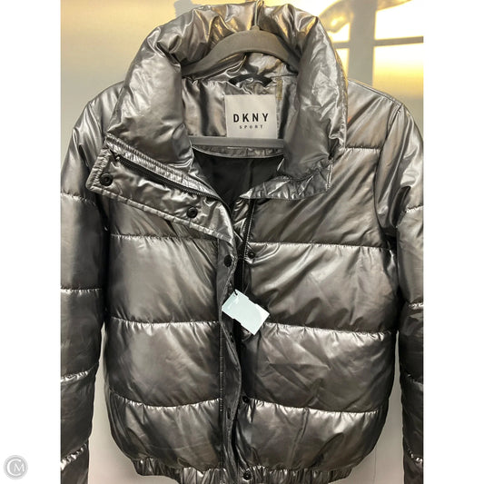 Coat Puffer & Quilted By Dkny In Silver, Size: S