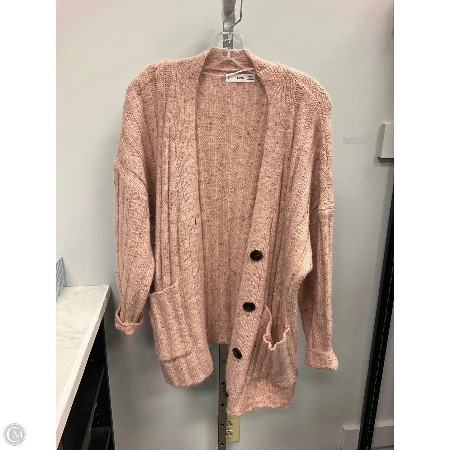Sweater Cardigan By Mng In Pink, Size: S