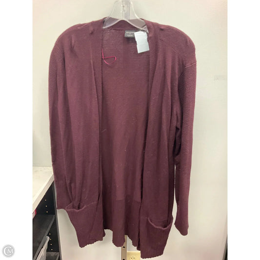 Sweater Cardigan By Cyrus In Maroon, Size: L