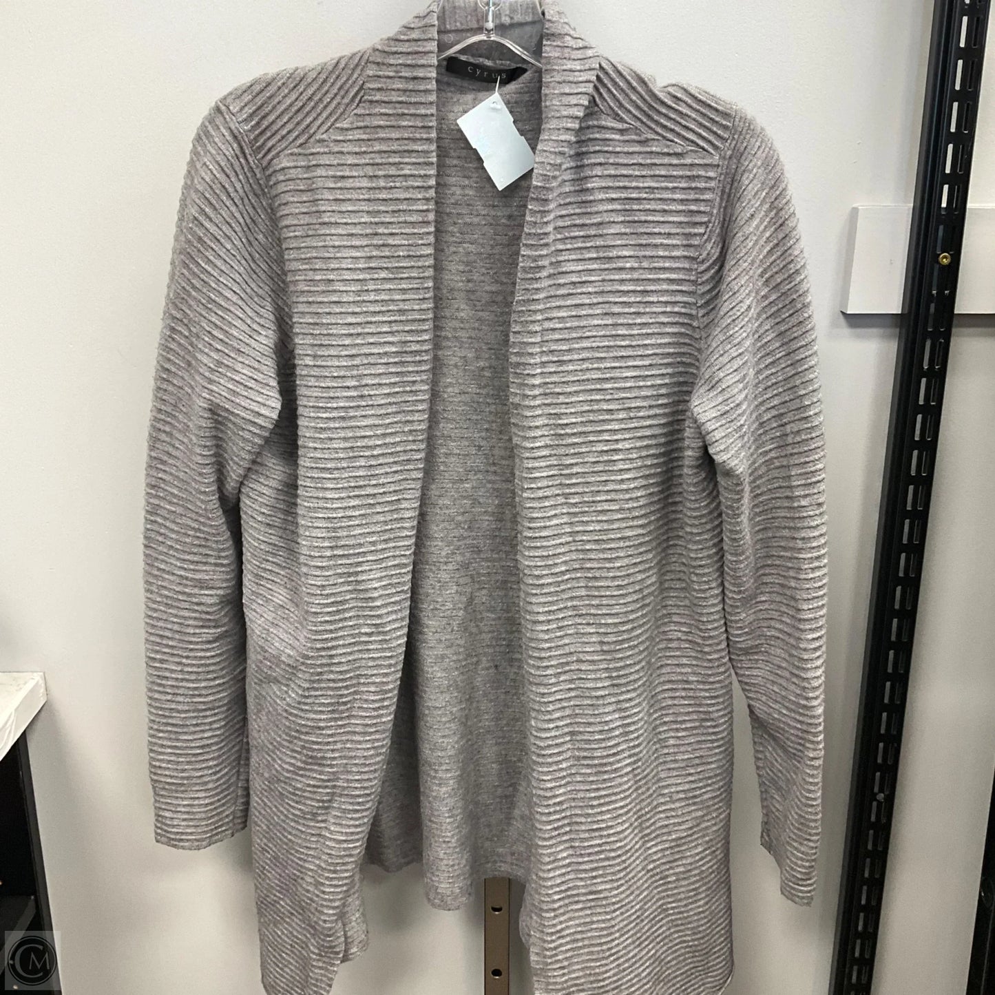Sweater Cardigan By Cyrus In Grey, Size: L