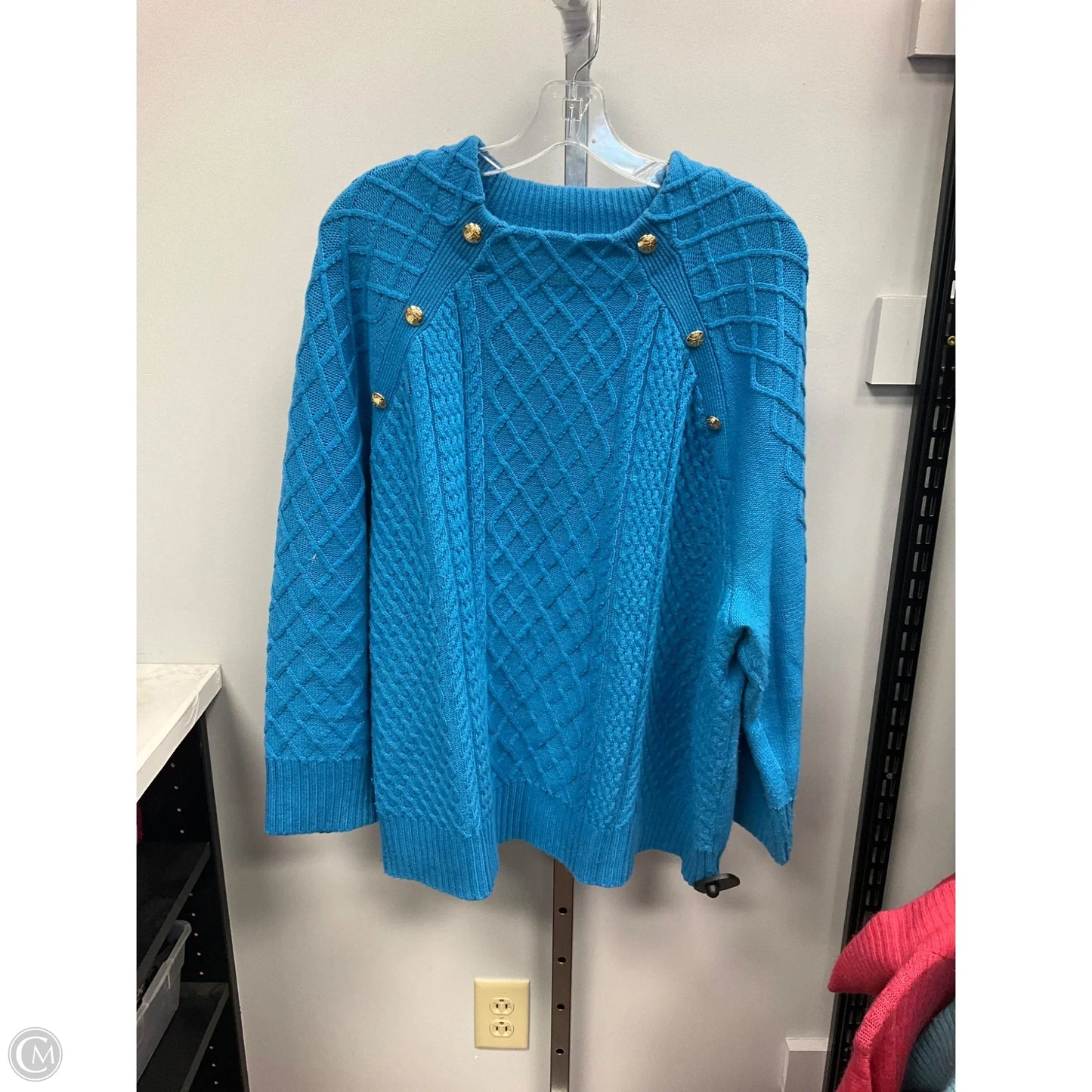 Sweater By Talbots In Blue, Size: 3x