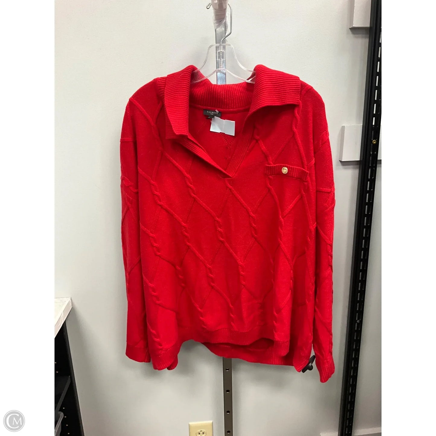 Sweater By Talbots In Red, Size: 3x
