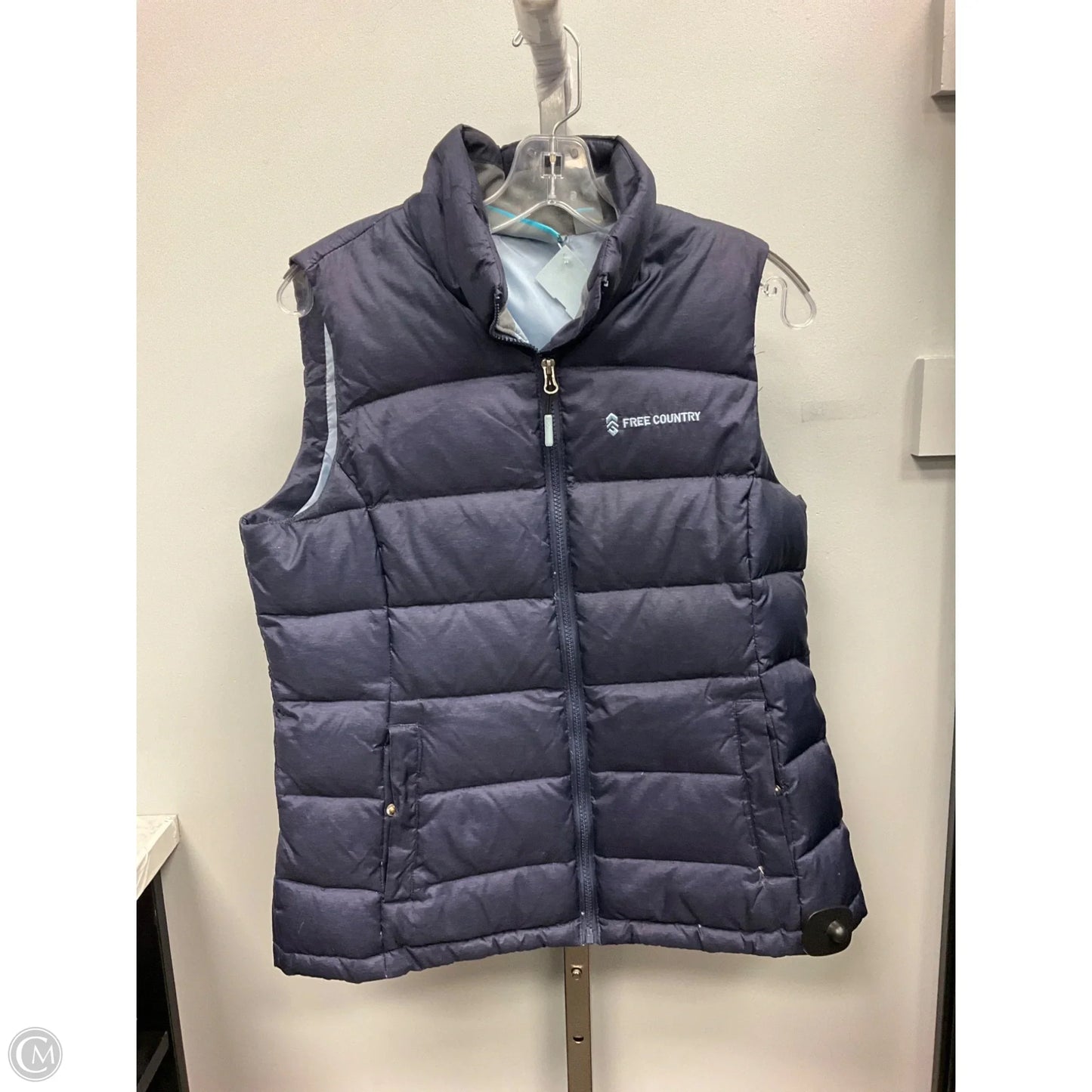 Vest Puffer & Quilted By Free Country In Blue, Size: M