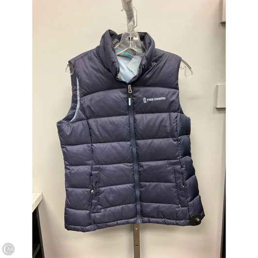 Vest Puffer & Quilted By Free Country In Blue, Size: M
