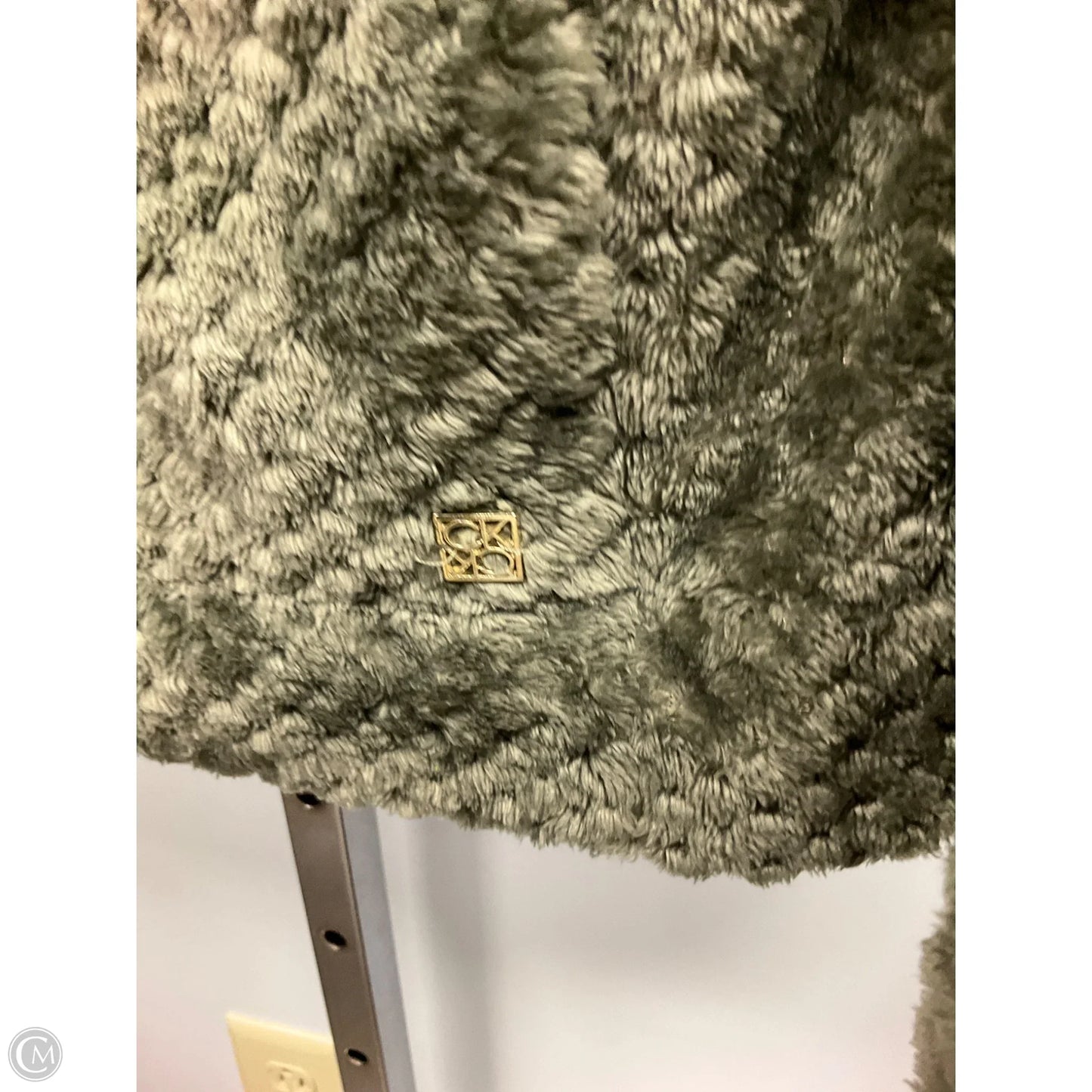 Jacket Faux Fur & Sherpa By Calvin Klein In Green, Size: M