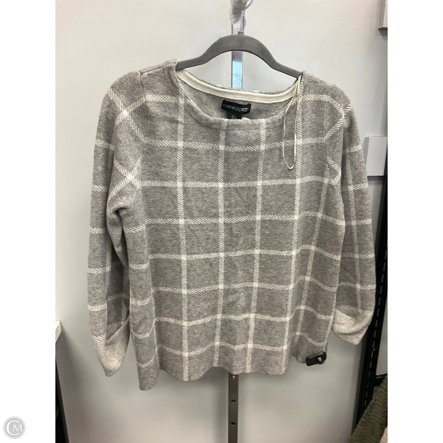 Sweater By Cynthia Rowley In Checkered Pattern, Size: L