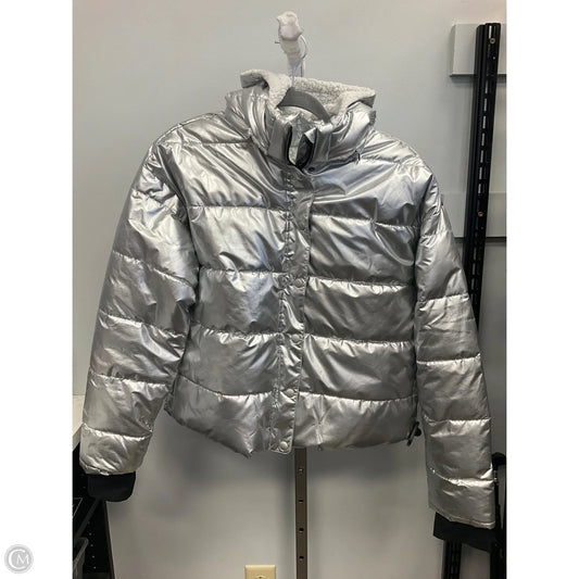 Coat Puffer & Quilted By Offline By Aerie In Silver, Size: M