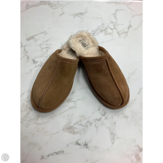 Slippers Designer By Ugg In Brown, Size: 8