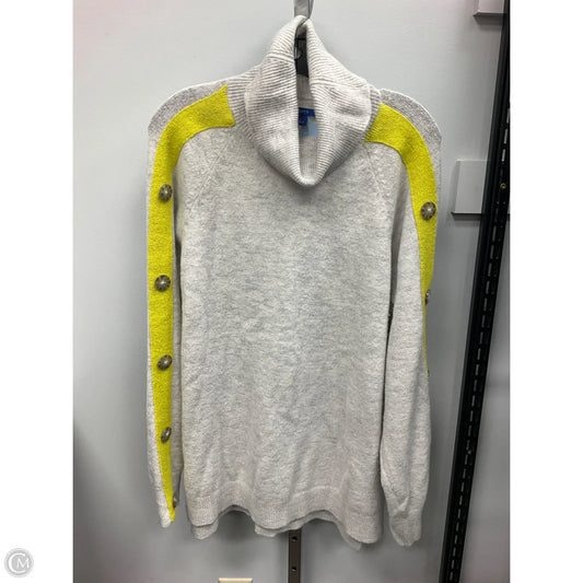 Sweater By Apt 9 In Grey & Yellow, Size: L