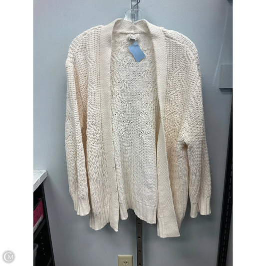 Sweater Cardigan By A New Day In Cream, Size: M