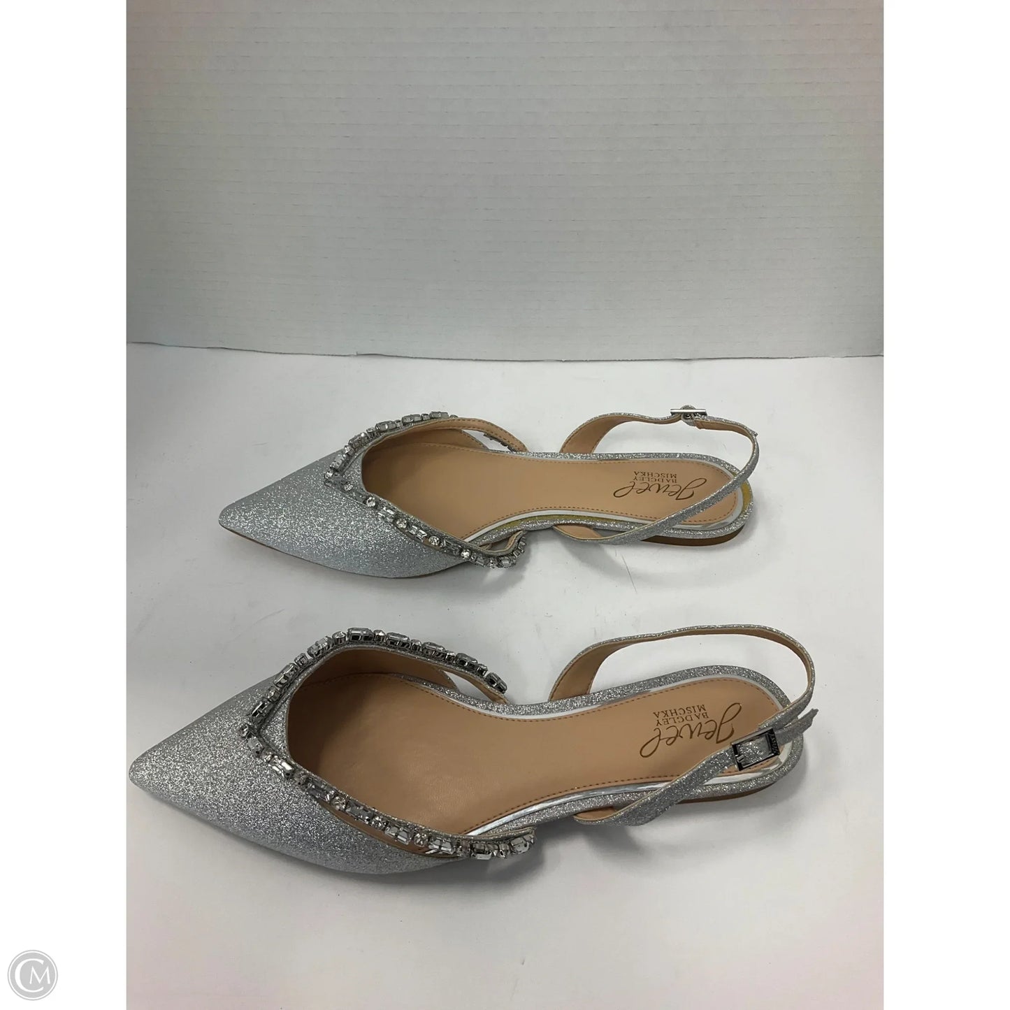 Shoes Flats By Badgley Mischka In Silver, Size: 9