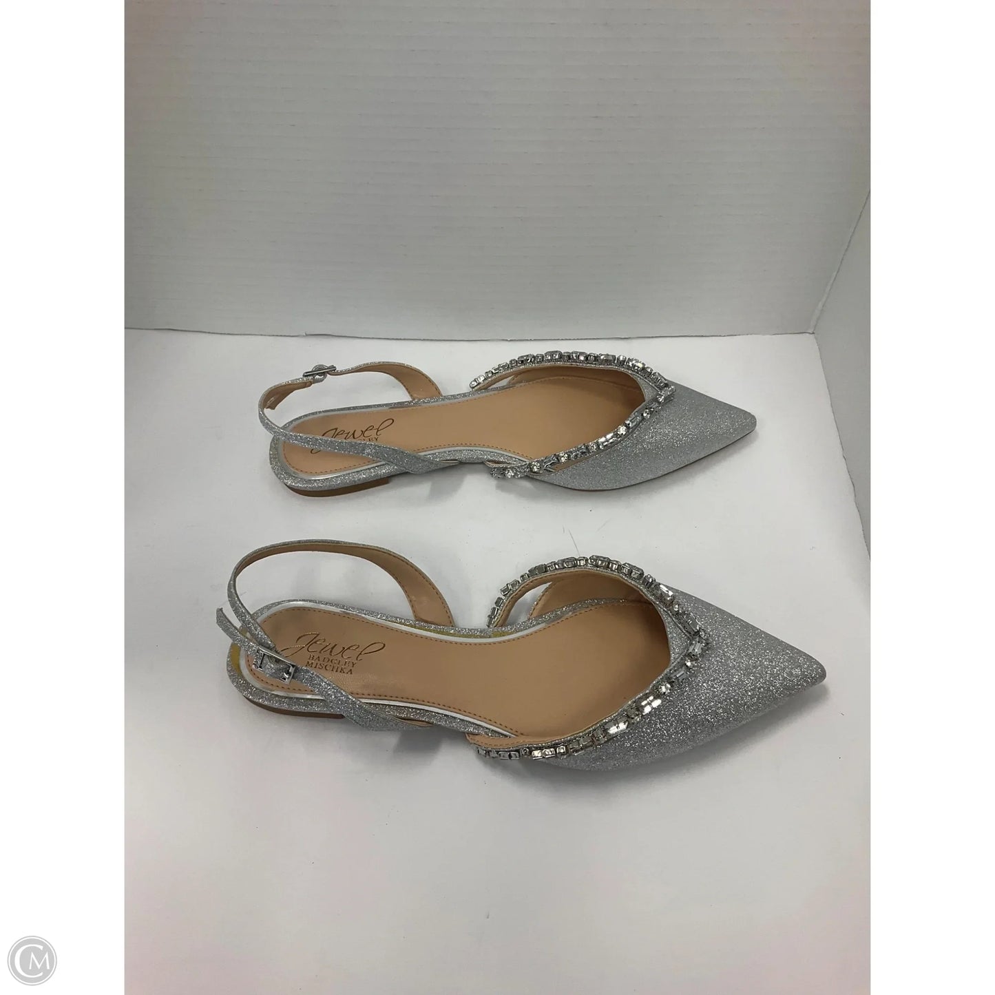 Shoes Flats By Badgley Mischka In Silver, Size: 9