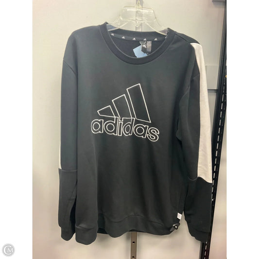 Athletic Sweatshirt Crewneck By Adidas In Black, Size: L