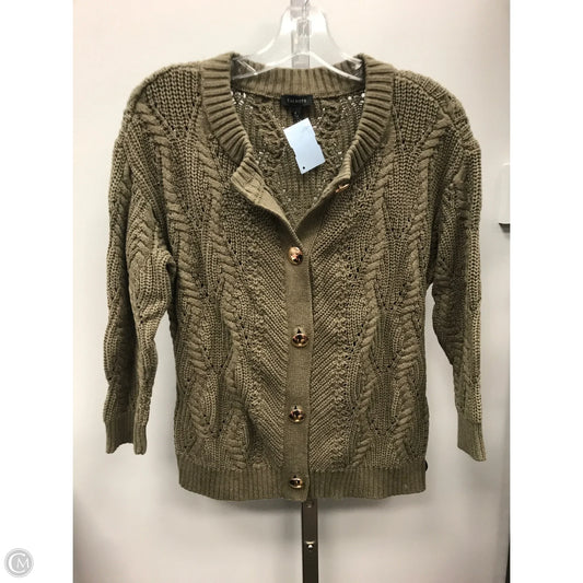 Sweater Cardigan By Talbots In Green, Size: S
