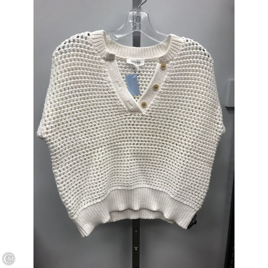 Sweater Short Sleeve By Haven In White, Size: Xs