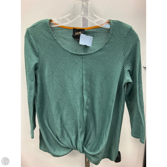 Top Long Sleeve By W5 In Green, Size: S