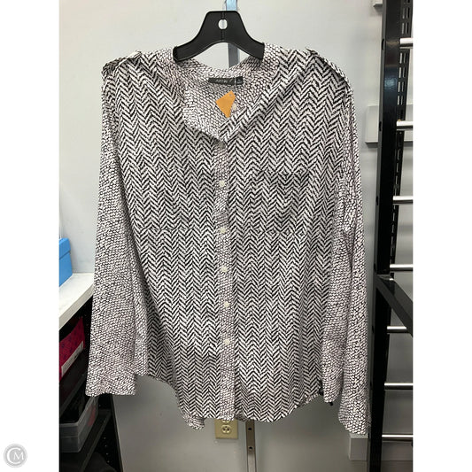 Top Long Sleeve By Apt 9 In Black & White, Size: Xl