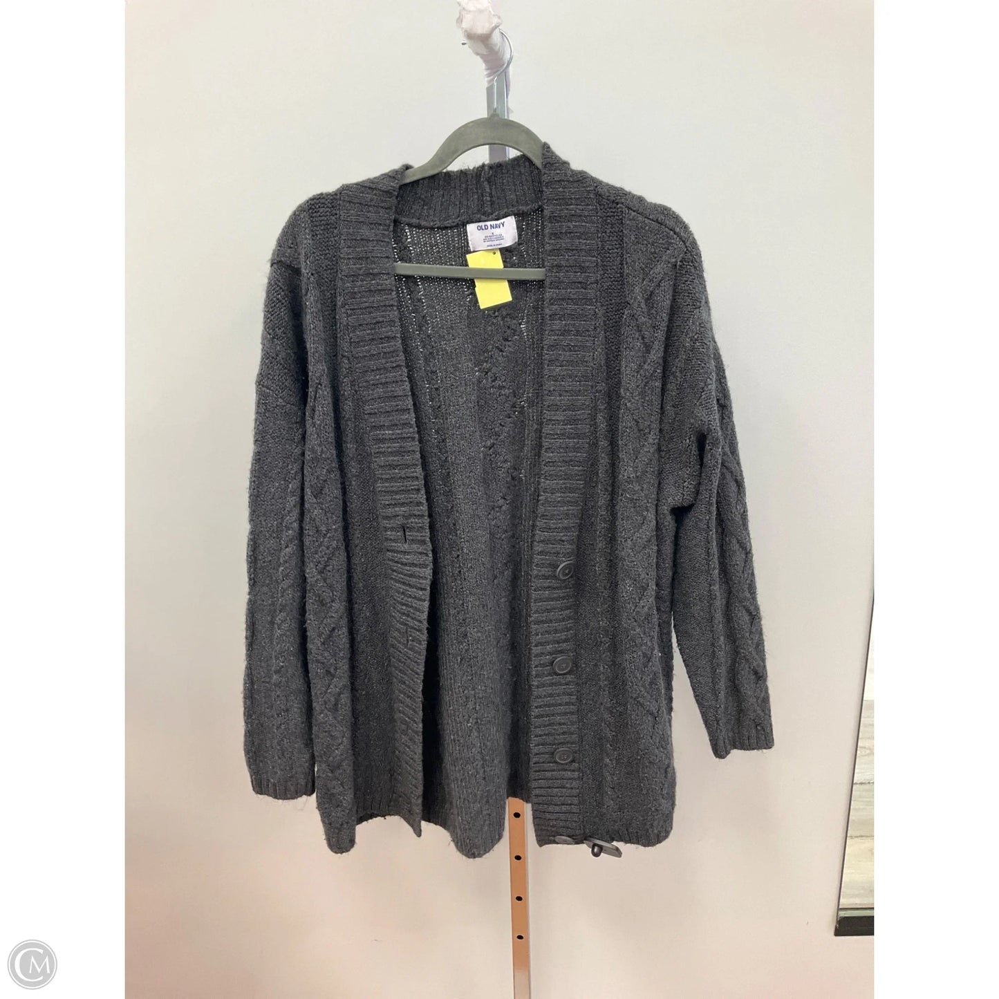 Sweater Cardigan By Old Navy In Grey, Size: S