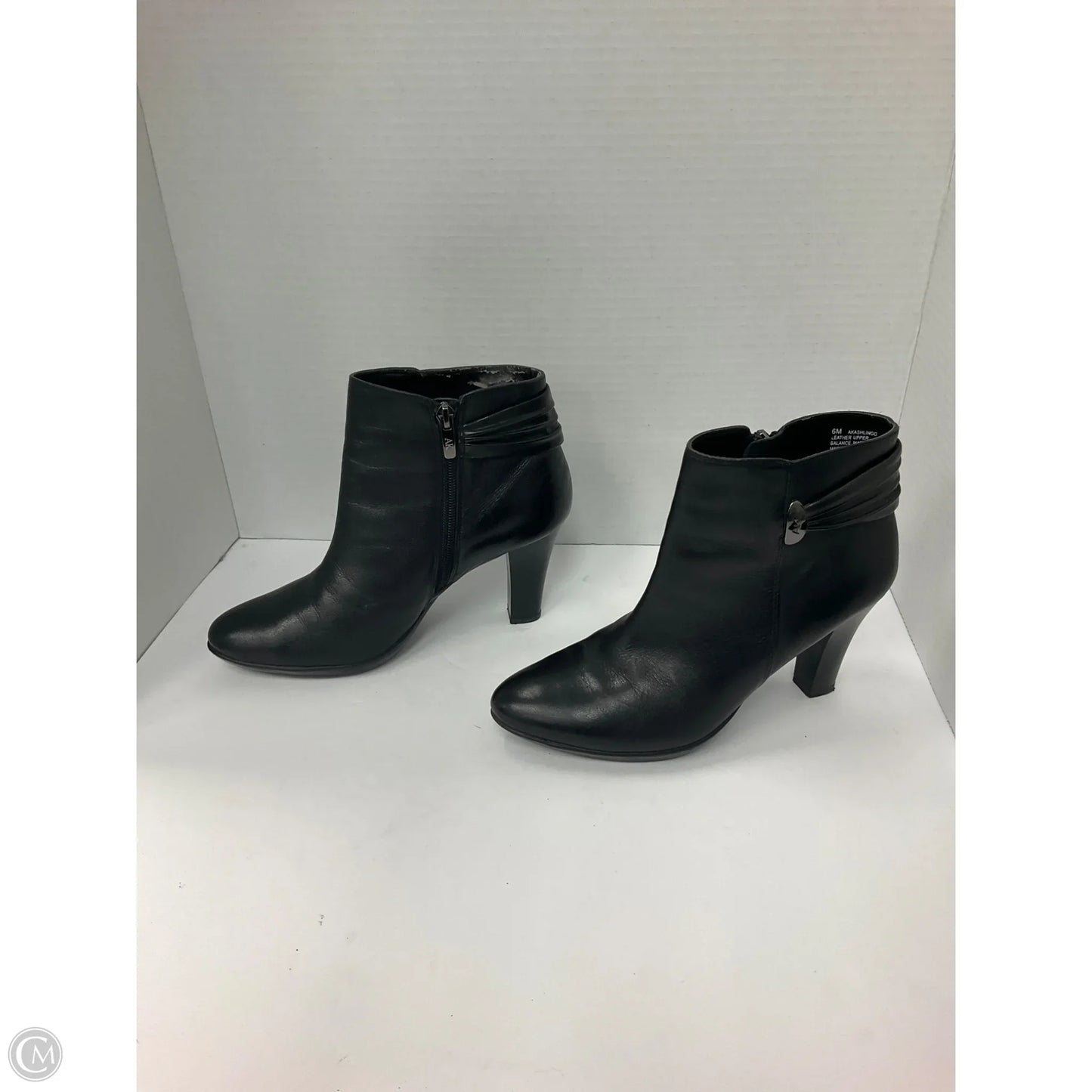 Boots Ankle Heels By Anne Klein In Black, Size: 6