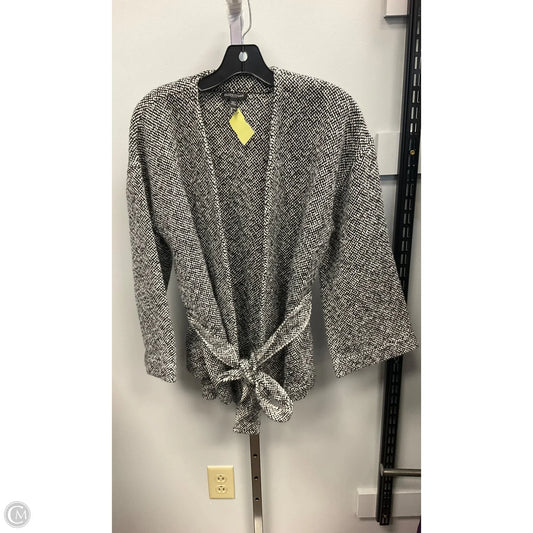 Cardigan By Eileen Fisher In Black & White, Size: Lp
