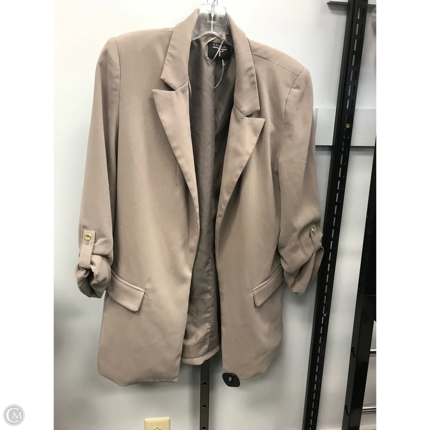 Blazer By Tahari In Taupe, Size: S