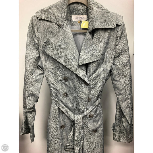 Coat Raincoat By Calvin Klein In Snakeskin Print, Size: S