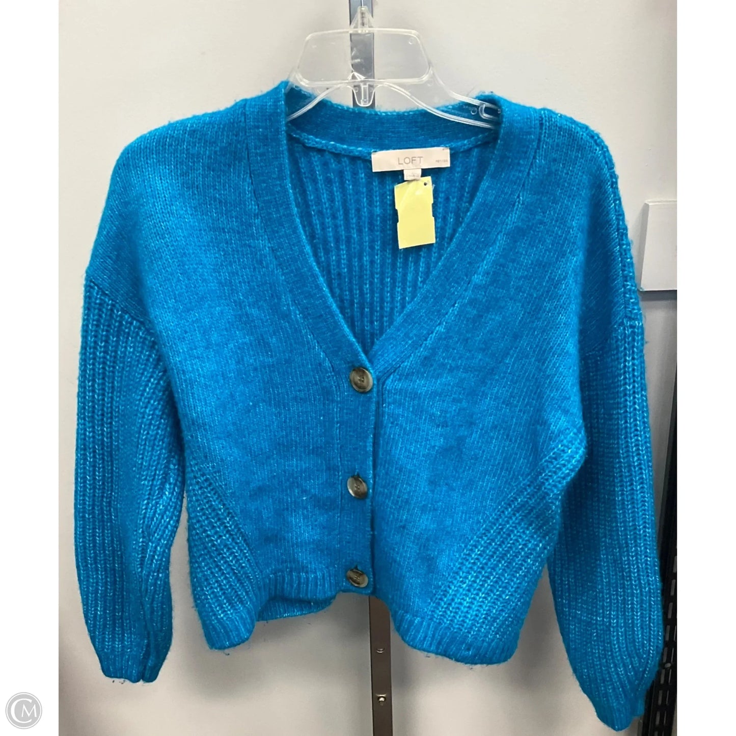 Sweater Cardigan By Loft In Blue, Size: Sp