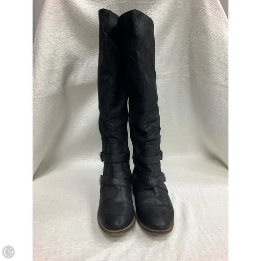 Boots Knee Flats By Sugar In Black, Size: 8.5