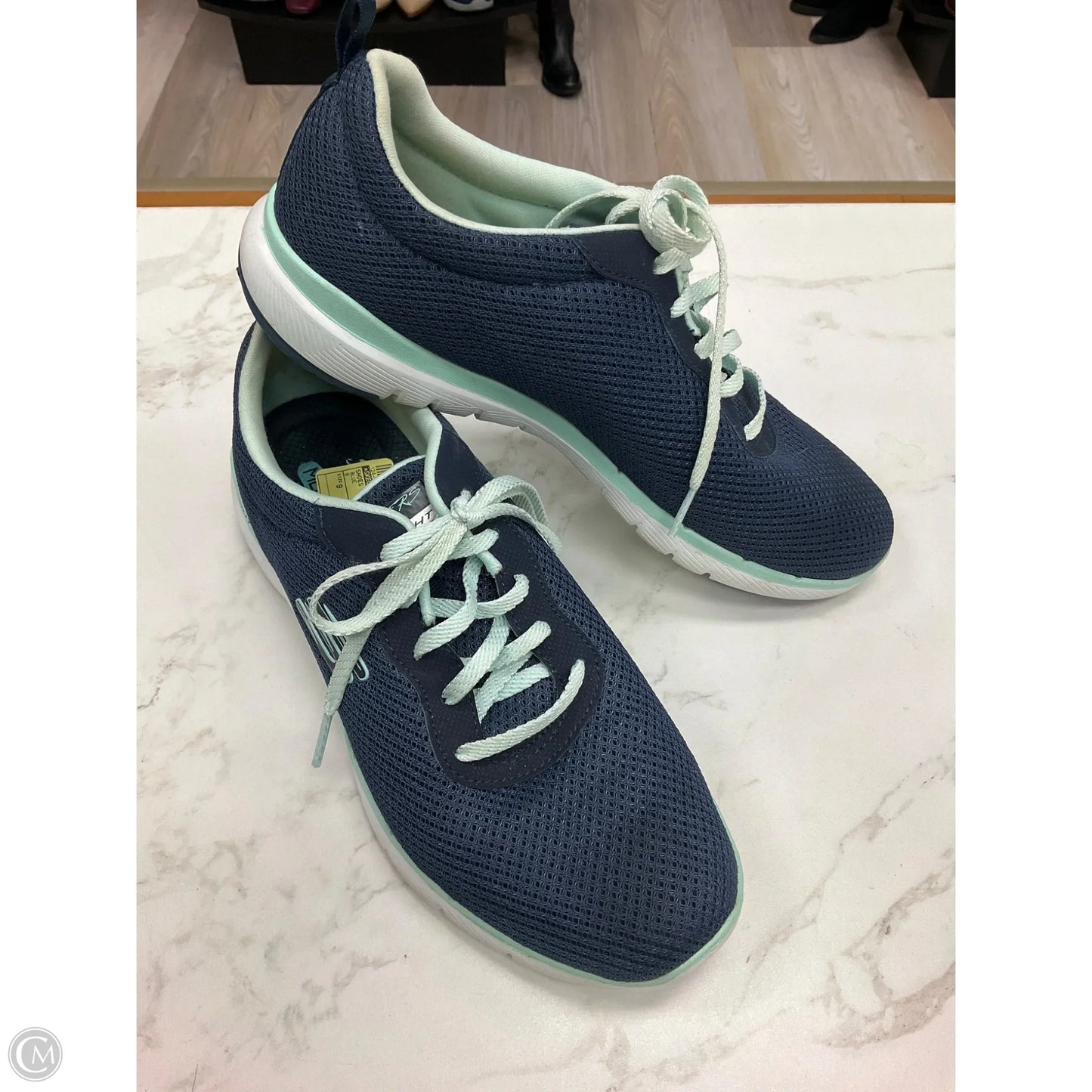 Shoes Athletic By Skechers In Blue, Size: 9
